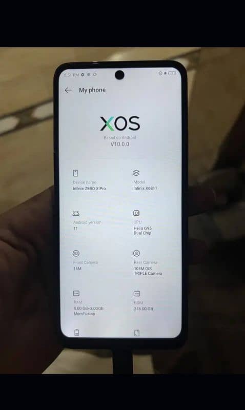 Infinix zero x pro 8+8/256gb 3