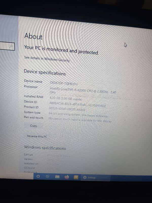 Acer laptop Core i5 6th generation 0