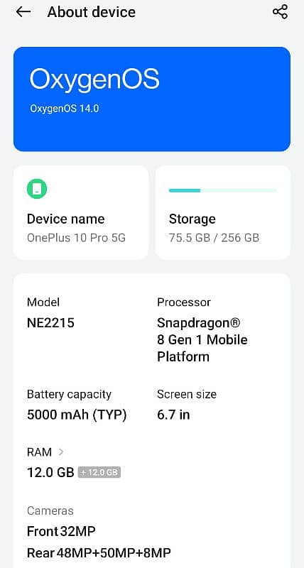 Oneplus 10 pro 5G (12/256) PTA appproved 3