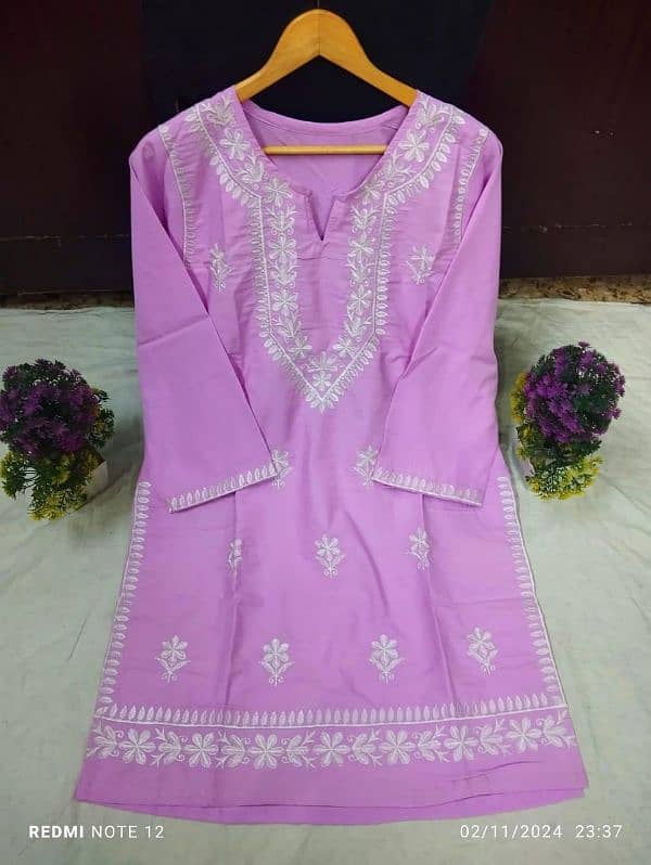 lawn short kurti with jeans 3