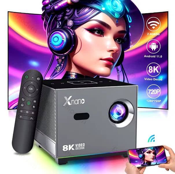 Android projector 4k original box pack wholesale 7