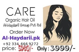 Care organic Hair oil by Al-Haydarii. pk