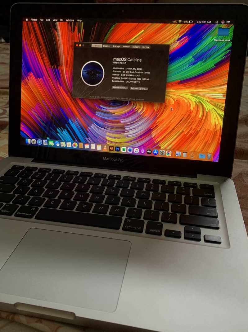 Macbook pro 2012 (mid) core i5 8/128gb read ad 11