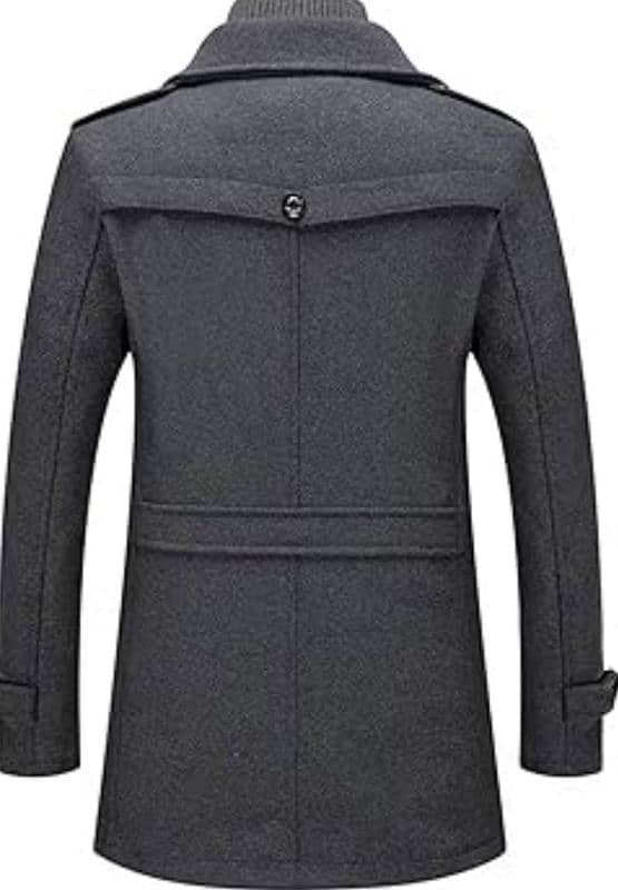 Men wool double breasted coat 3