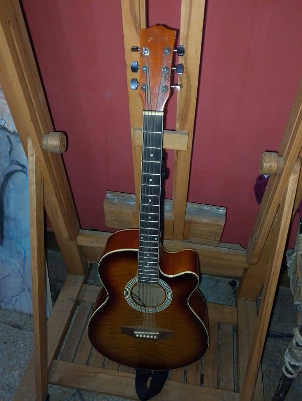 Semi Acoustic professional guitar Tiger-skin Sunburn Rogers 10/10 used 4