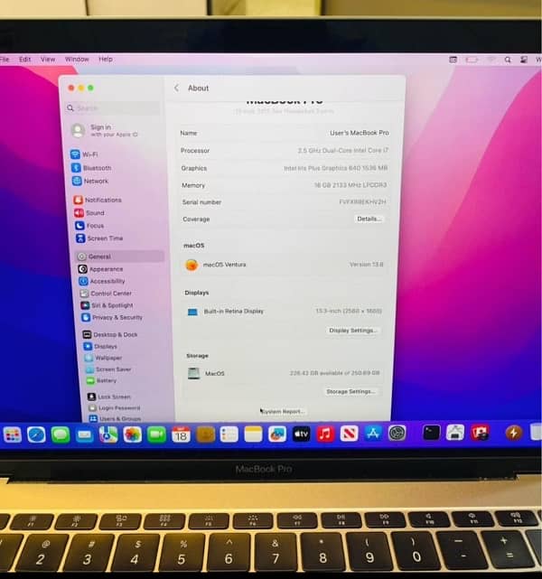 MacBook Pro 13” 2017 NOn Touchbar i7/16/256 1