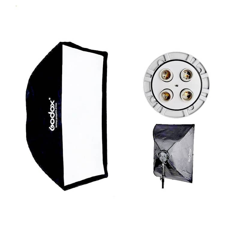 Godox TL-04 bulb Holder with SoftBox & Light Stand 1