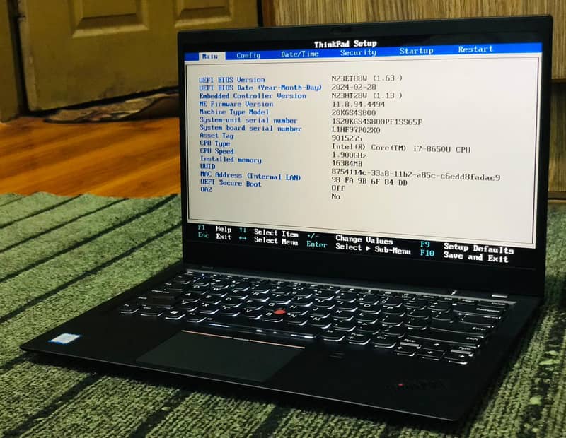 Lenovo ThinkPad X1 Carbon, i7 8th Gen, 16GB/256GB Laptop other 8th gen 5