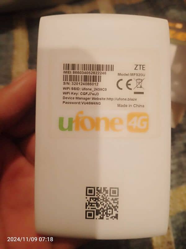 UFONE BLAZE UNLOCKED WIFI DEVICE AVAILABLE. 3