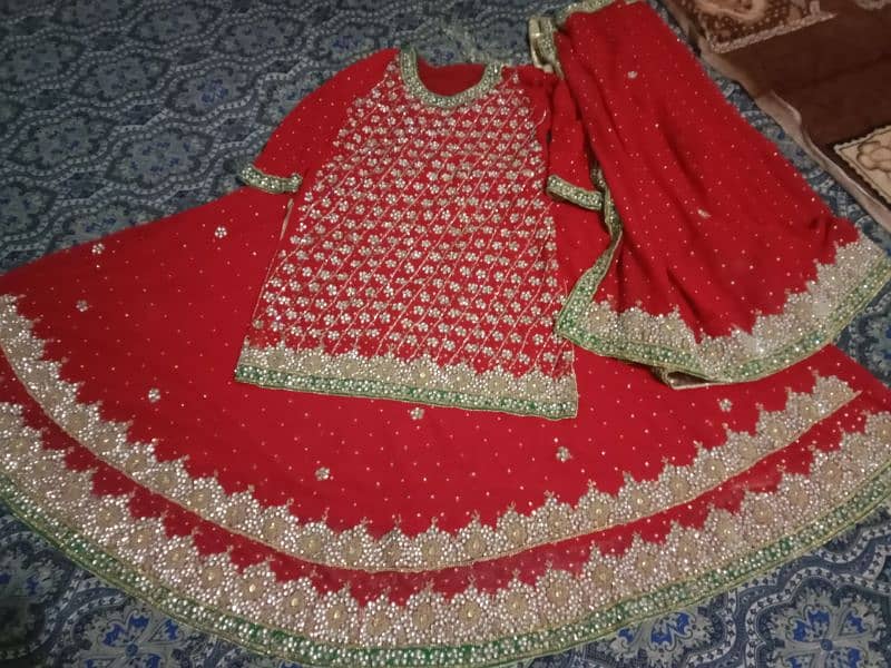 stitched bridal lehenga,full embodiry work 0