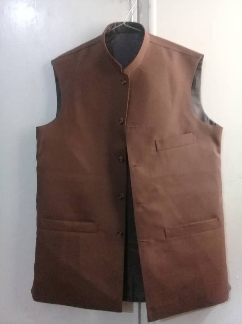 Medium size brown color waistcoat 0