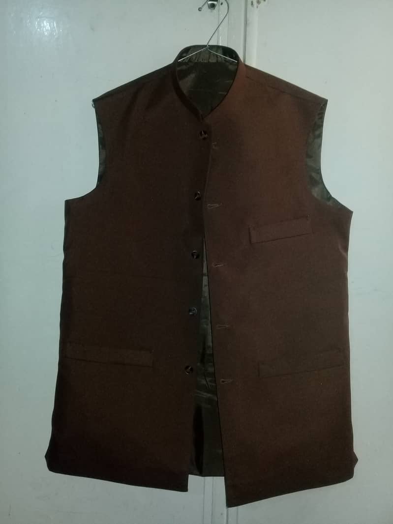 Medium size brown color waistcoat 1