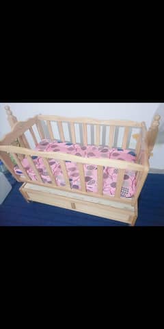 Baby cot along with matress for sale