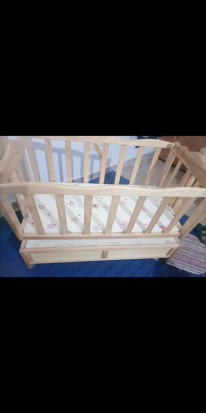 Baby cot along matress for sale 6