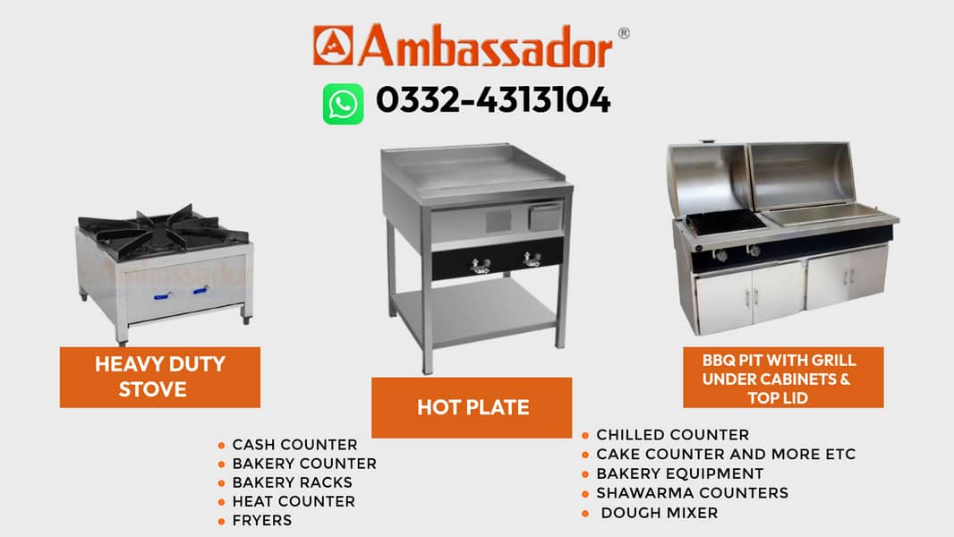 shawarma counter / Hot plate / grill counter / bbq counter for sale 0