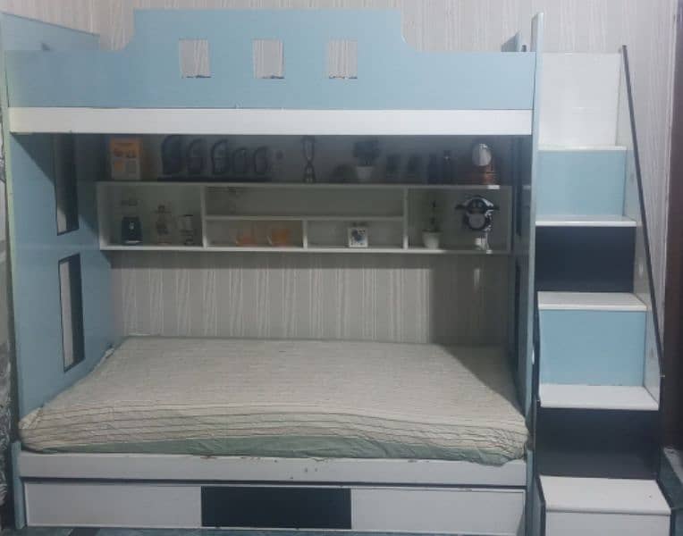 Triple story bed used condition with matress 2