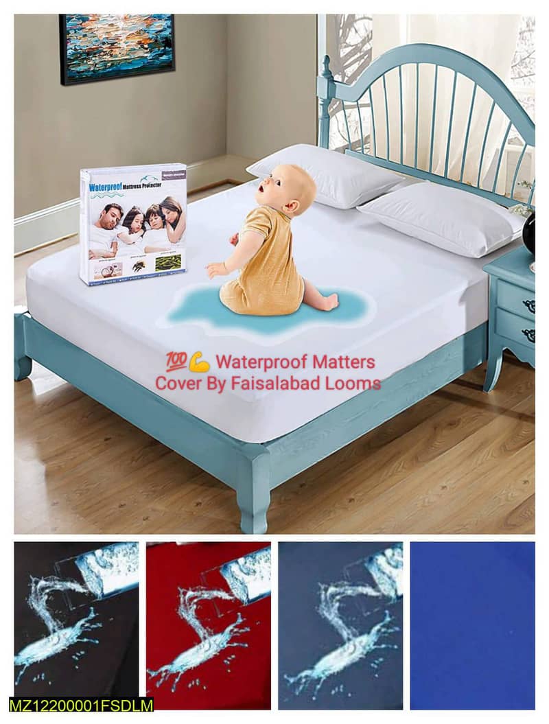 Waterproof mattress cover (FREE DELIVERY ALL OVER THE PAKISTAN) 0