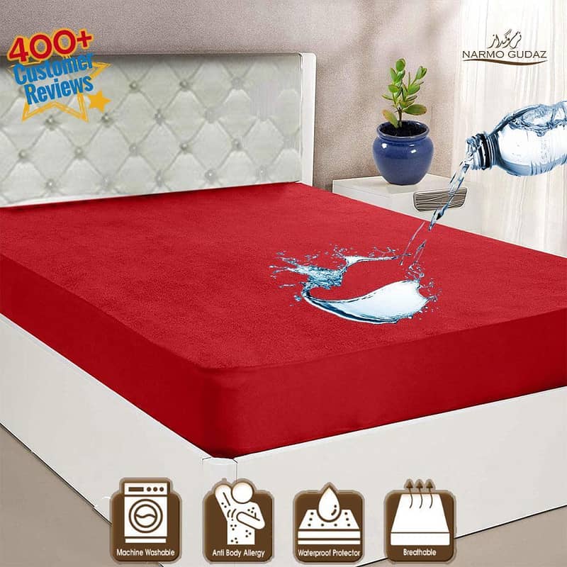 Waterproof mattress cover (FREE DELIVERY ALL OVER THE PAKISTAN) 3