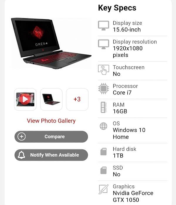 HP OMEN 15 i7 7th Generation 5