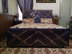 bed set/ poshish bed/double bed/king size/bed with side table