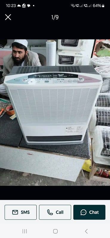 RINNAI JAPANESE TOWER HEATERS COMBO AIR PURIFIER SYSTEM OPERATED 3.5KW 9