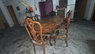 dining table 6 chairs  chenyoti shehsam shahi