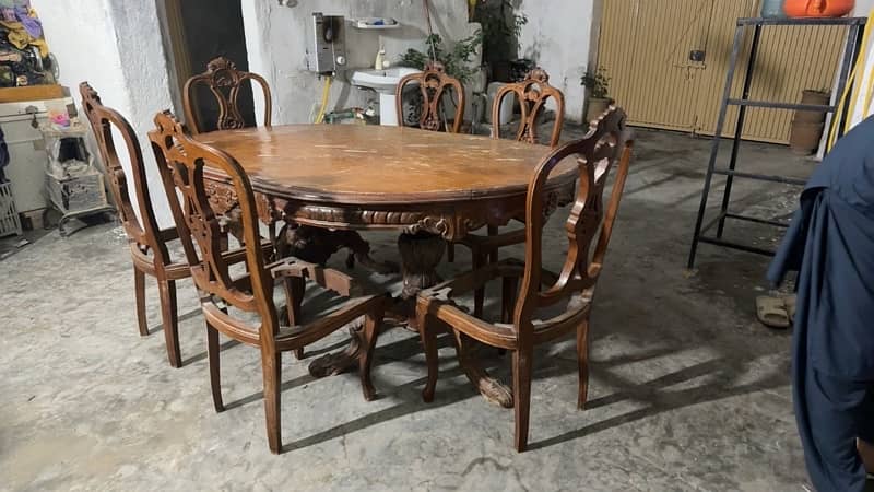 dining table 6 chairs  chenyoti shehsam shahi 2