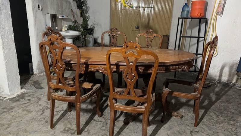 dining table 6 chairs  chenyoti shehsam shahi 3