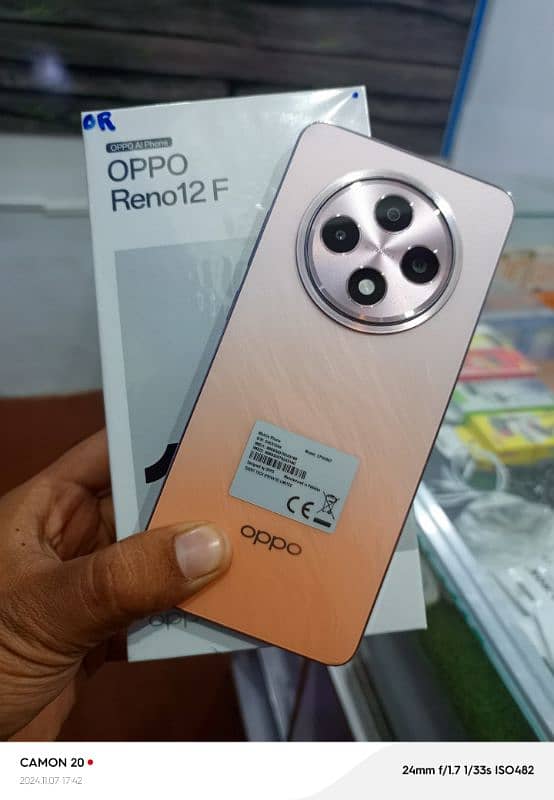 oppo Reno 12 4G with complete box 10 by  10 condition 1