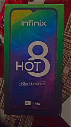 Infinix hot 8 4/64 box for sale