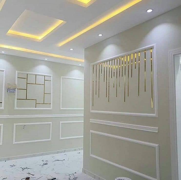 Media wall/Feature wall/Wall Molding/wallpaper/pvc panel/ Bedroom Wall 18