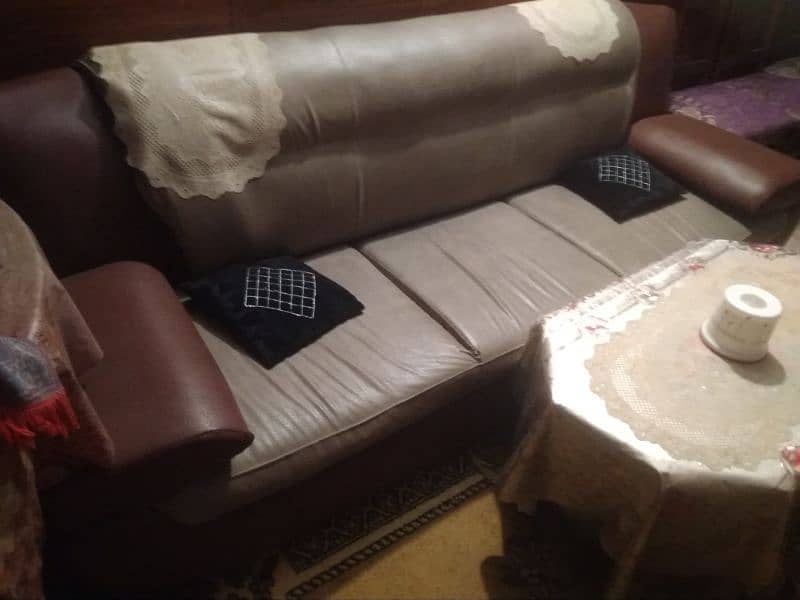 Leather Sofa Set 8 Seater 0