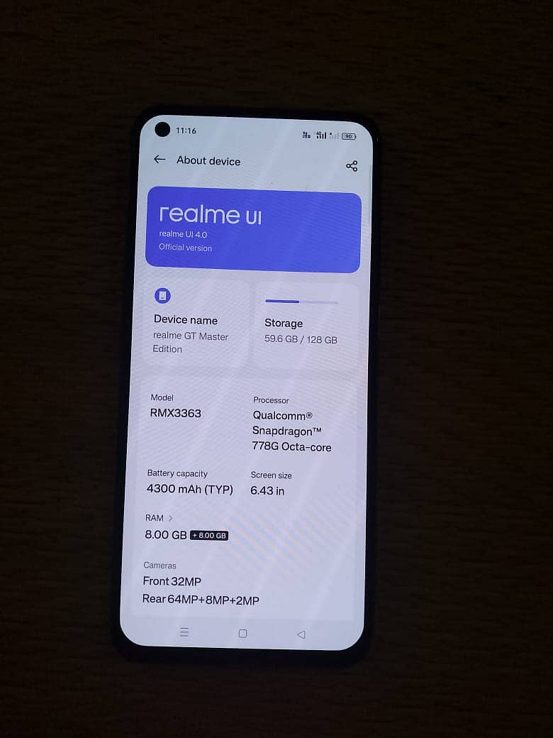 Realme gt master mobile for sell 2