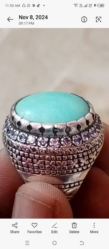 Feroza Stone Ring 0