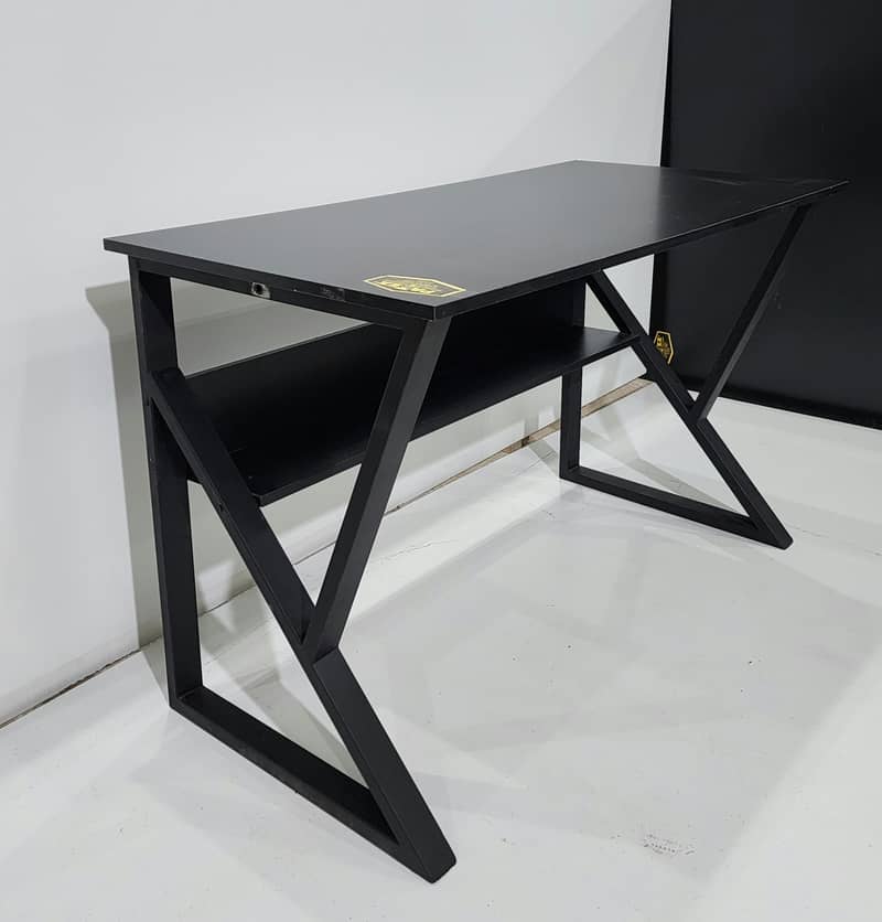 **K-Shaped Computer Table – Modern, sturdy desk with ample space, perf 9