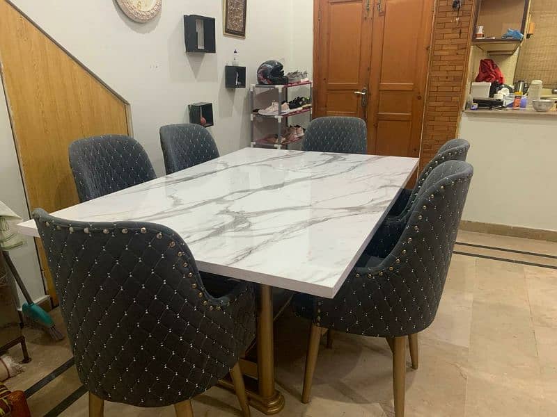 6 chair dining table for sale 3