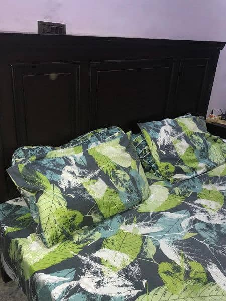 1.5 Years used Queen Size Bed With two Side Tables 1