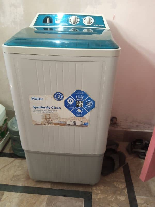 only 1 month used washing machine haier 1