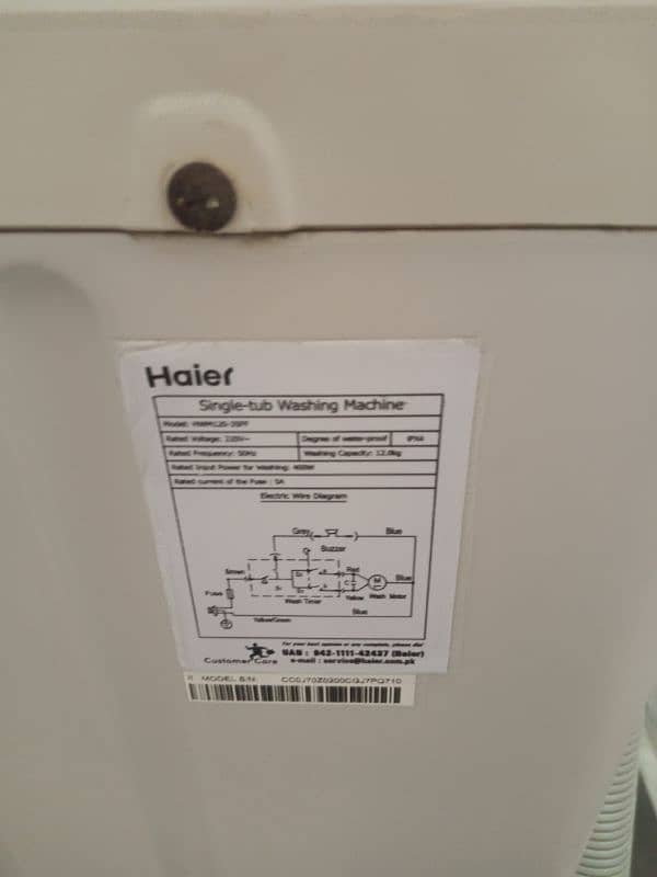 only 1 month used washing machine haier 6