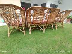 Cane Sofa Set 4 seater (2+1+1)