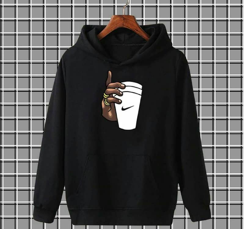 Men's Cotton Fleece Printed Hoodie 0