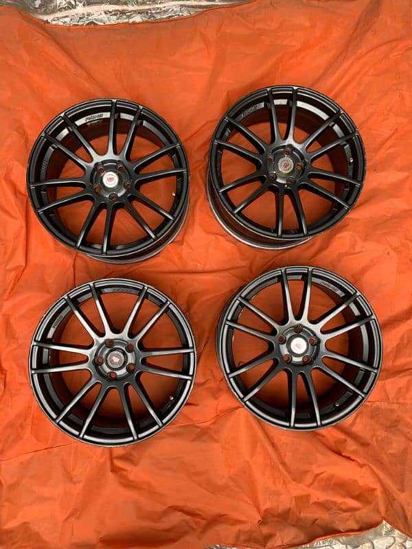 17 inch alloy rims twin spoke light weight racing wheels 1