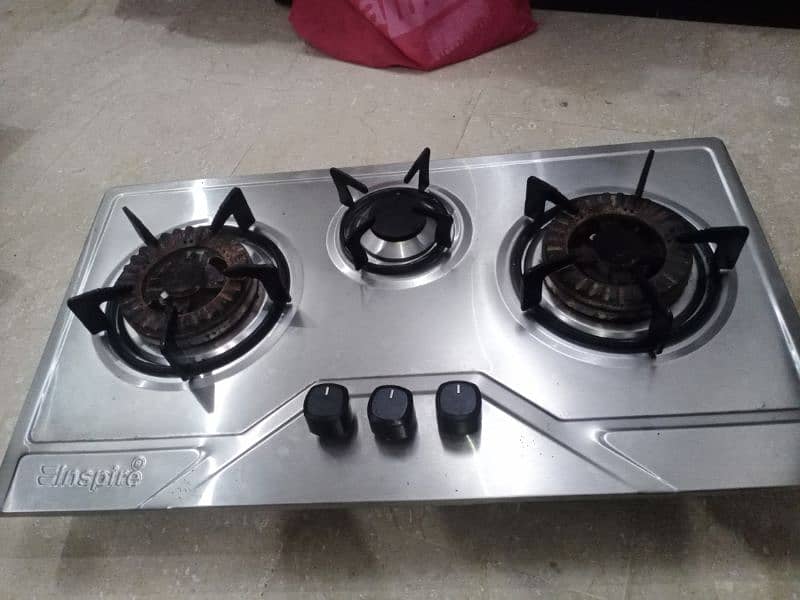 Stainless Steel Triple Burner 0