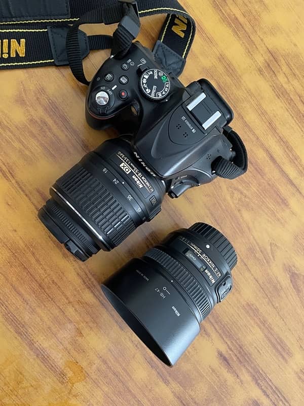 Nikon D5200 DSLR with 50 mm + 18-55 mm Lens 2