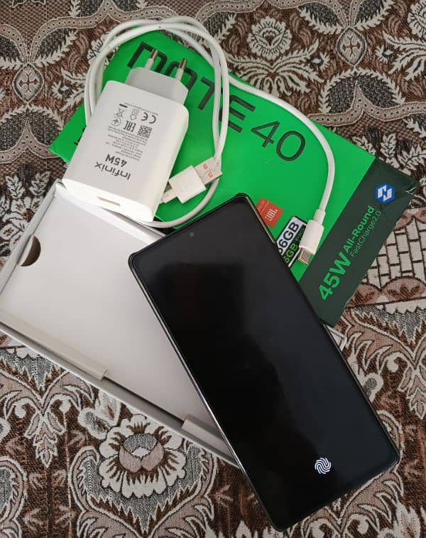 Infinix Note 40 8+8/256 GB complete box 0