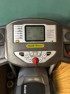 Gold star treadmill 140 kg weight sportted good working condition mp3