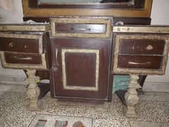 dressing table and bed