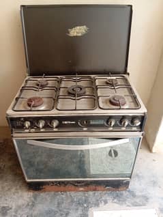 Gas stove with oven