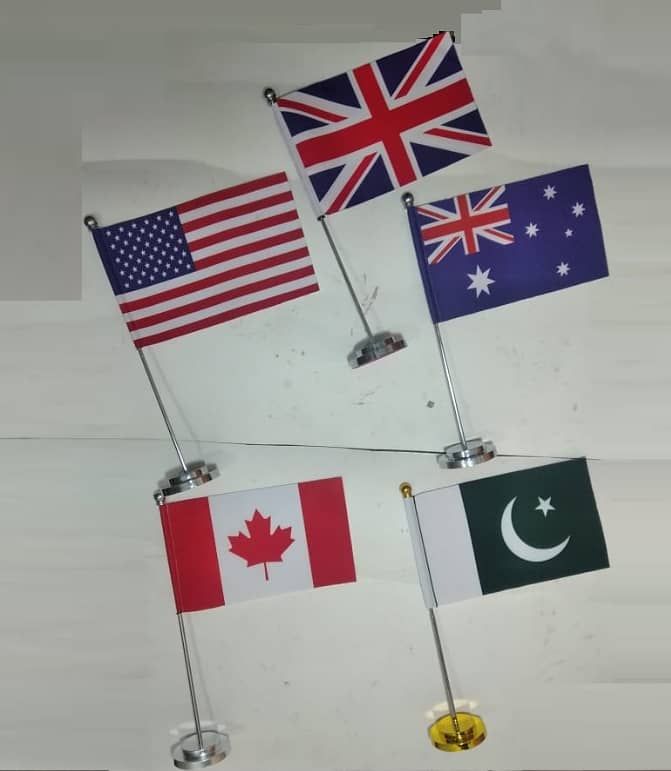 Car flag rod , Logo & Country Flags &Pole for Visa Consultancy Office 17