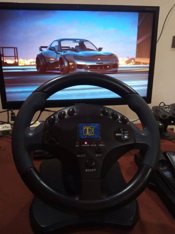 Gaming steering wheel power steering 1